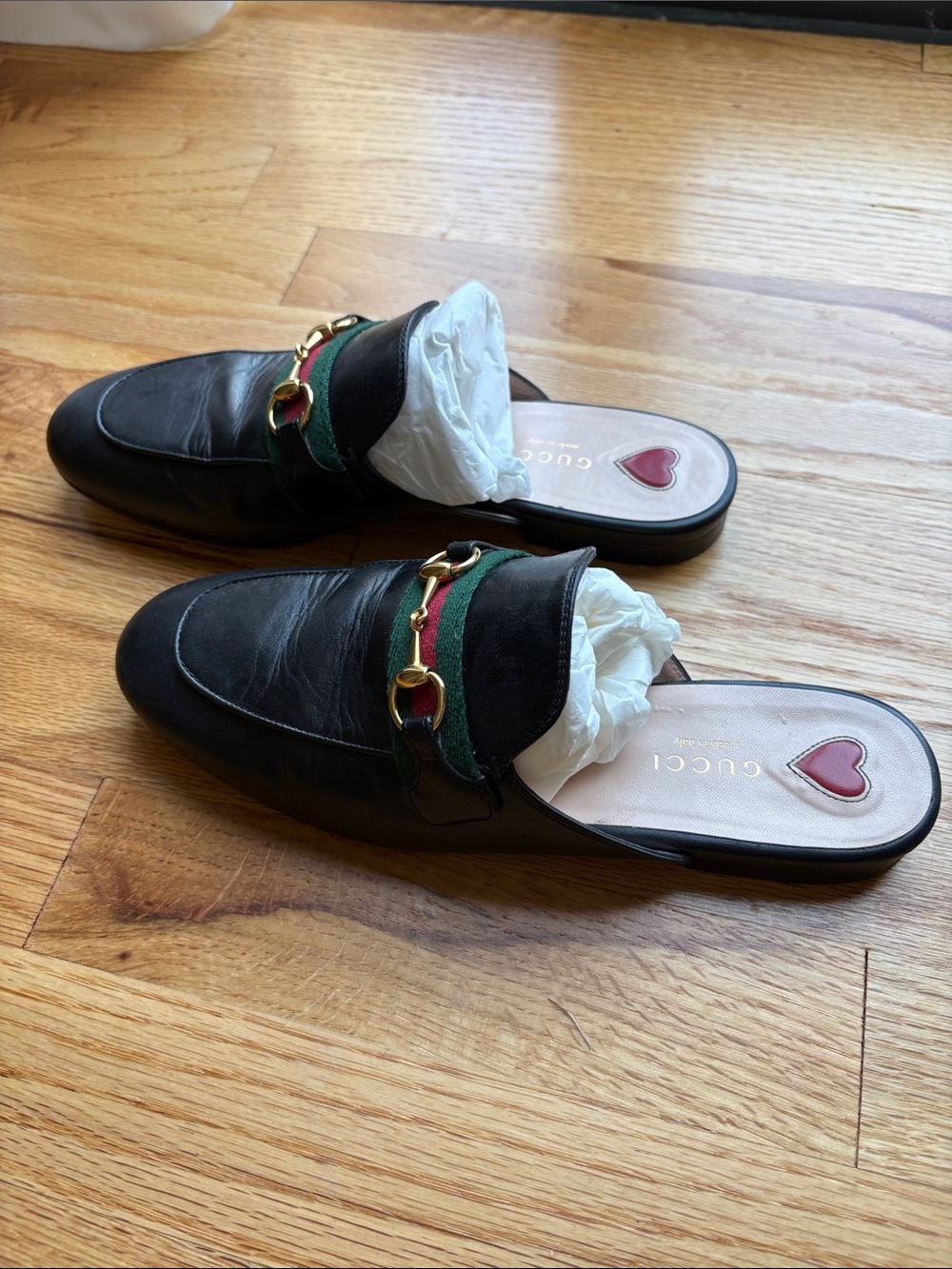 Gucci Princetown Mule Black with Webbing | with Box & Dustbags | 7.5 - Picture 5 of 10